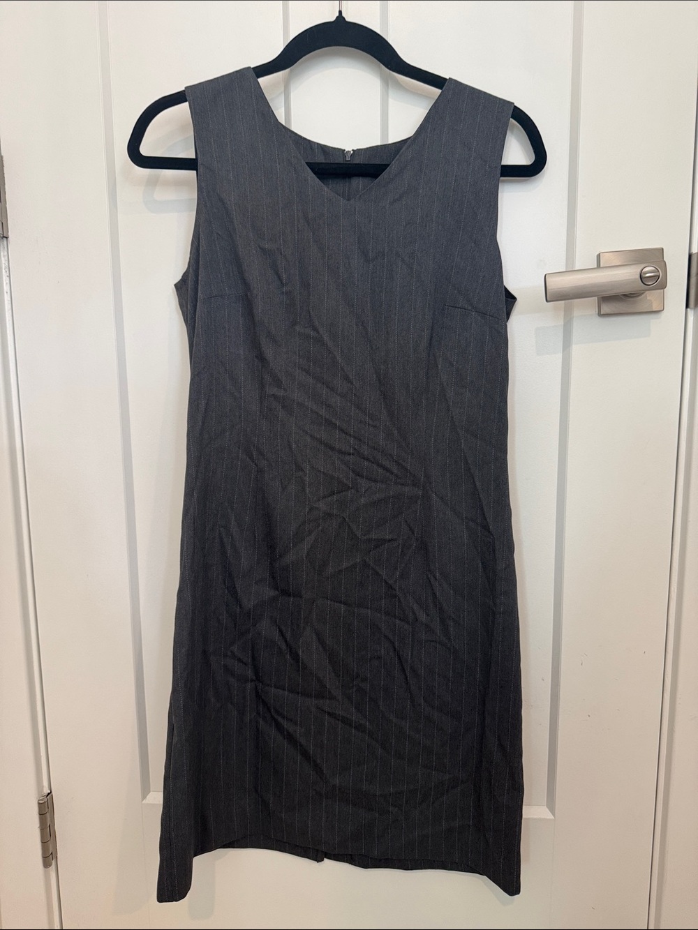 Hillard & Hanson Charcoal Pinstripe Sheath Dress